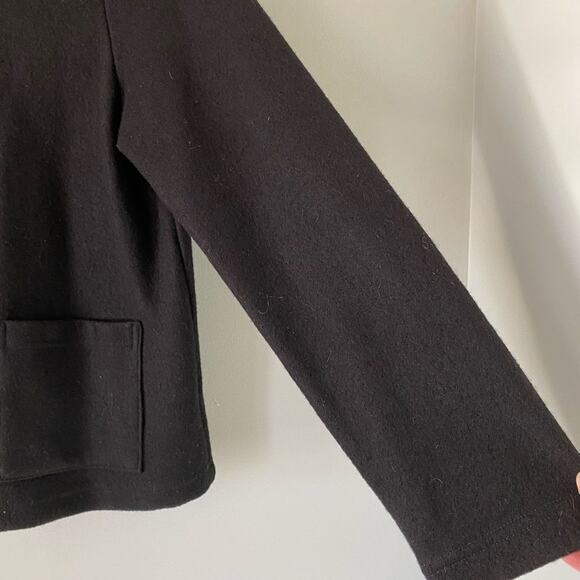 BRYN Walker Black Wool Blazer Jacket Cardigan Large - Picture 2 of 8